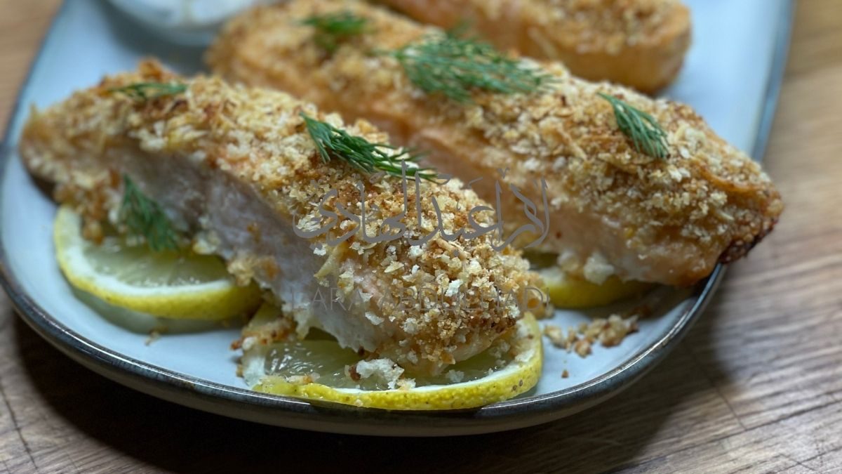Salmon Fillet with Parmesan & Wedges
